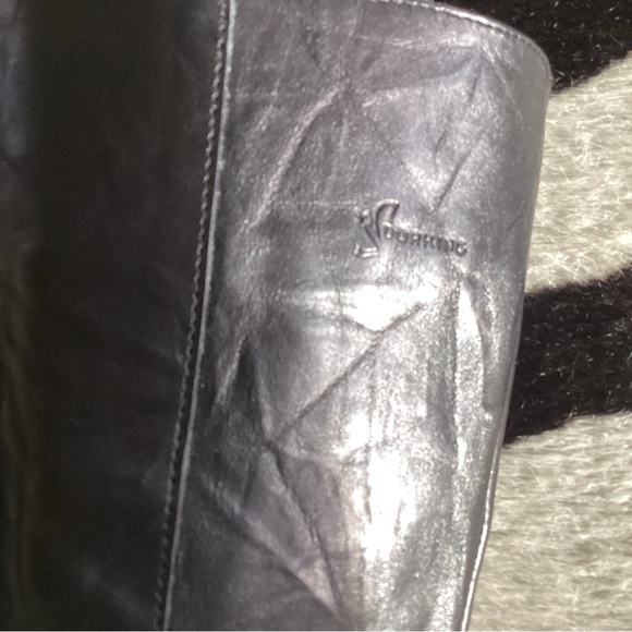 Dorking Black Leather Mid Calf Boot Sz 40 - Picture 4 of 6